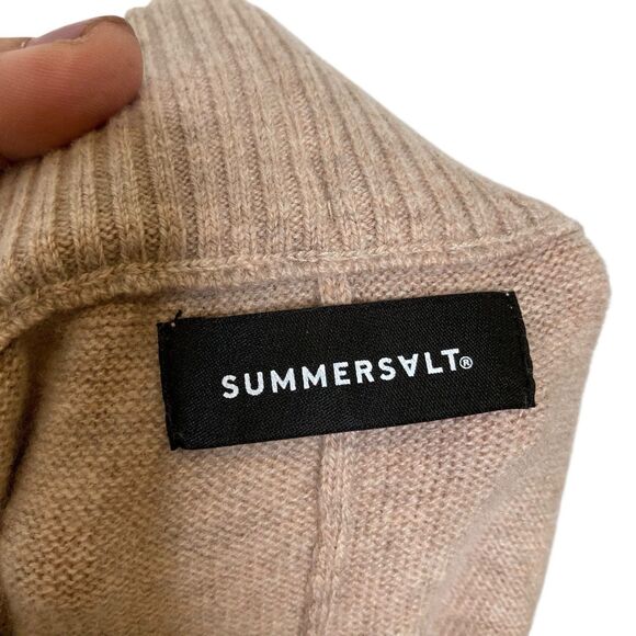 SUMMERSALT The Coziest Cashmere Merino Wool Blend Jogger Pant Womens Small Beige - Picture 10 of 11